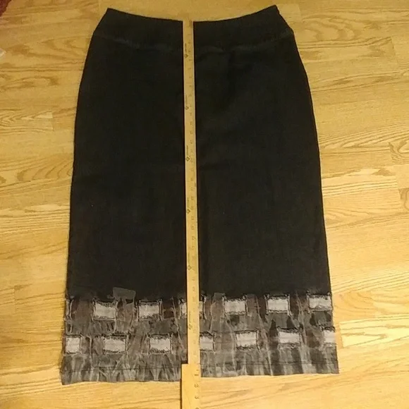 🐢Crossing Pointe - black denim skirt - Picture 5 of 8